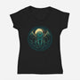Cthulhu Lives-womens v-neck tee-StudioM6