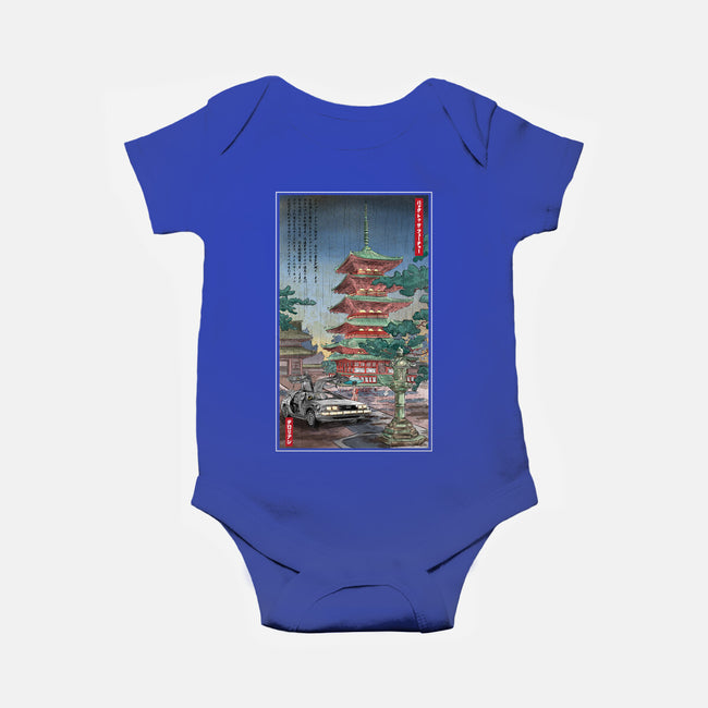 Time Machine In Japan-baby basic onesie-DrMonekers