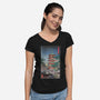 Time Machine In Japan-womens v-neck tee-DrMonekers