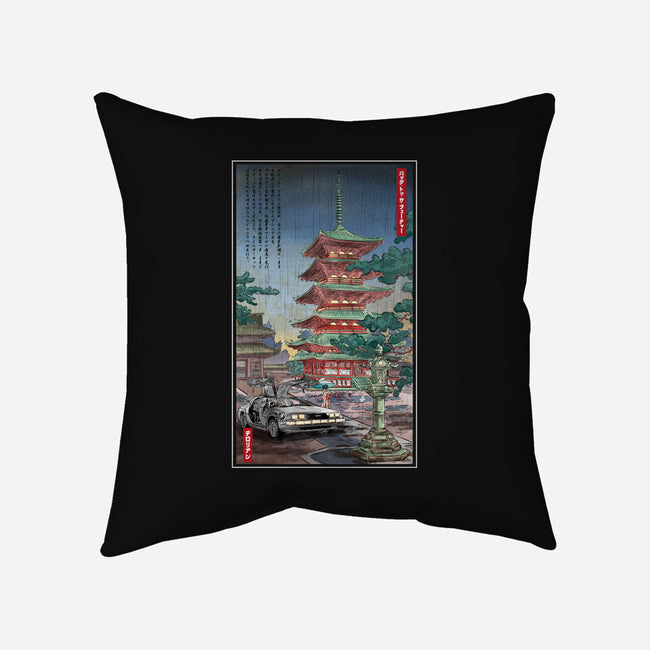 Time Machine In Japan-none removable cover w insert throw pillow-DrMonekers