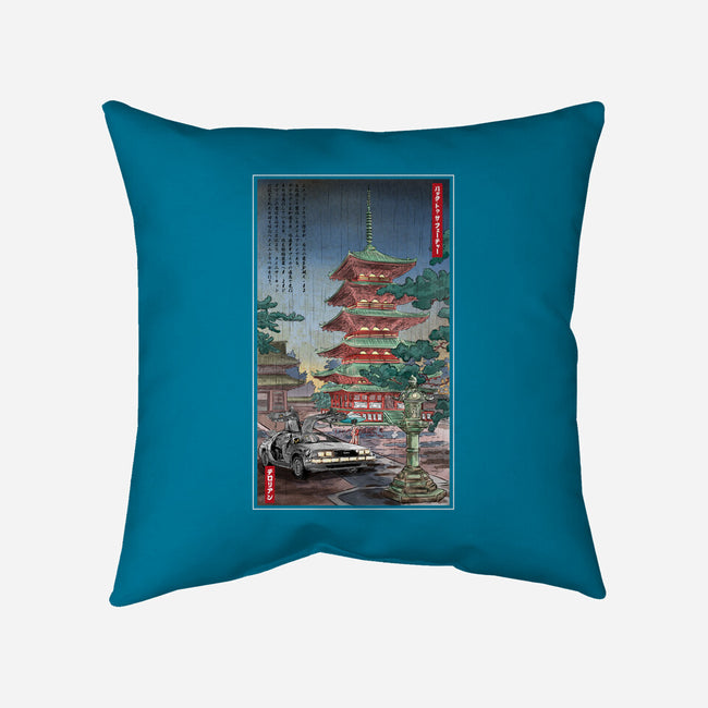 Time Machine In Japan-none removable cover w insert throw pillow-DrMonekers