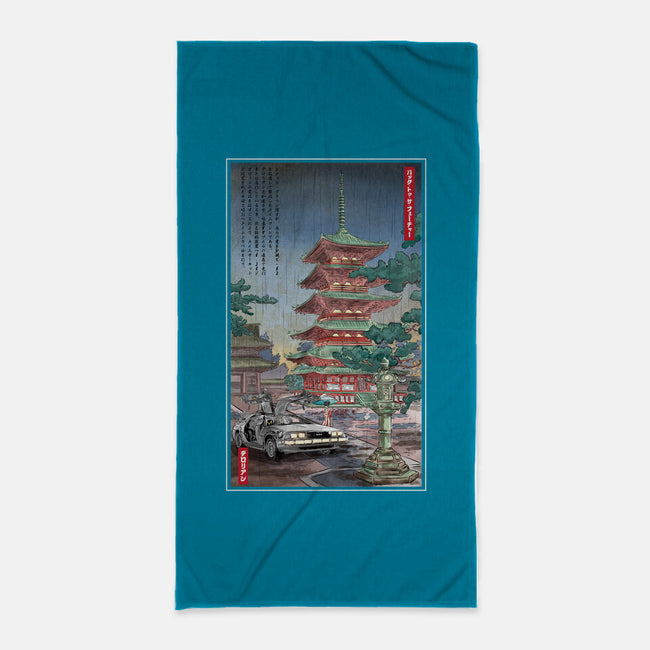 Time Machine In Japan-none beach towel-DrMonekers