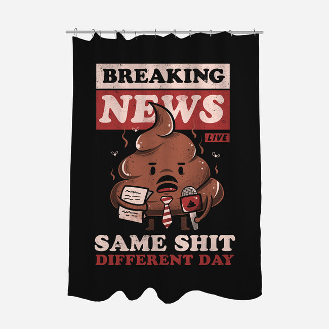 Live Breaking News-none polyester shower curtain-eduely