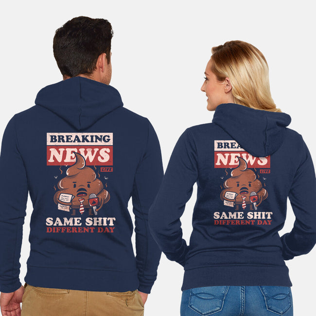 Live Breaking News-unisex zip-up sweatshirt-eduely