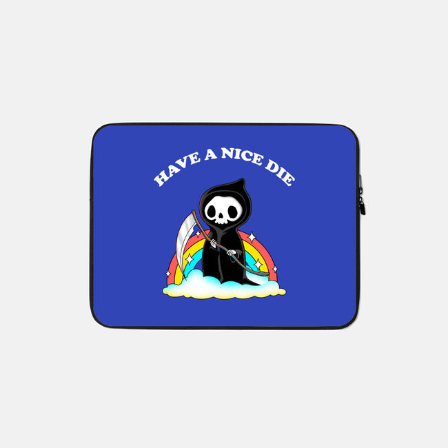 Have A Nice Die-none zippered laptop sleeve-retrodivision