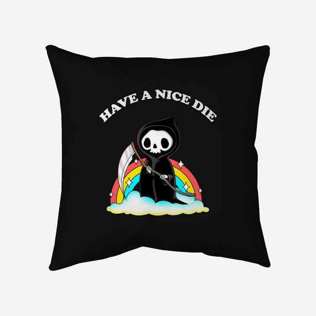 Have A Nice Die-none removable cover throw pillow-retrodivision