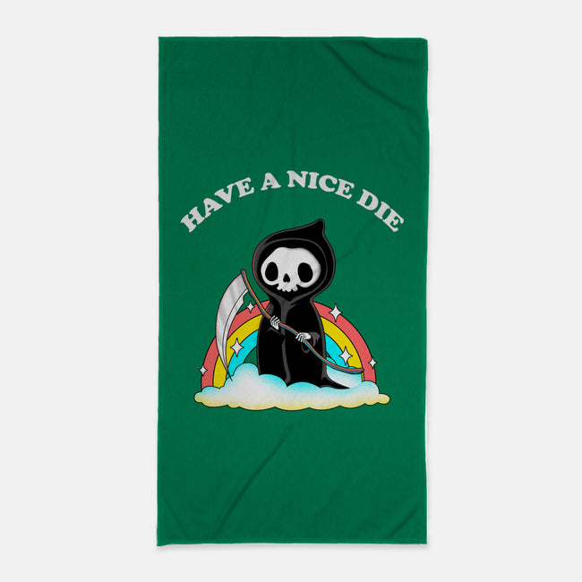 Have A Nice Die-none beach towel-retrodivision