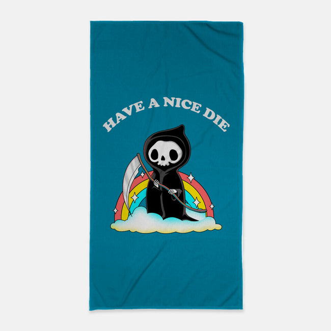 Have A Nice Die-none beach towel-retrodivision