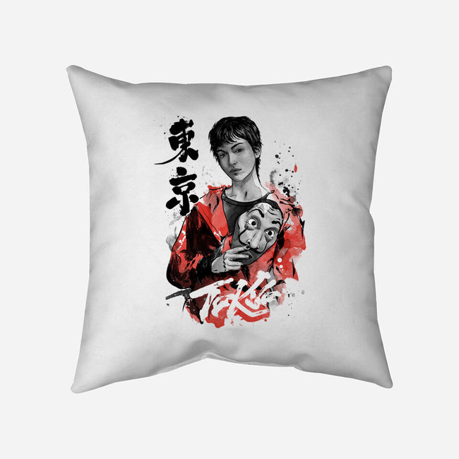 Tokyo Sumi-E-none removable cover throw pillow-DrMonekers