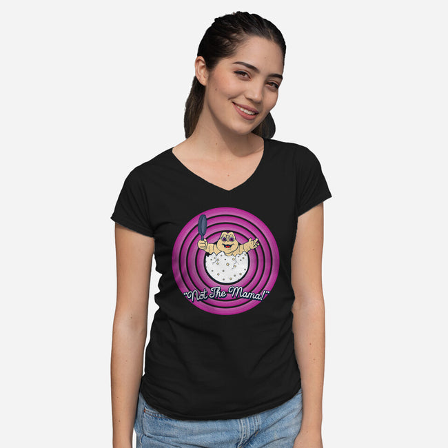 Dino Baby-womens v-neck tee-dalethesk8er
