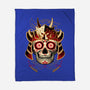 Samurai Calavera Skull-none fleece blanket-NemiMakeit