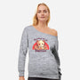 Everything will be Pawright-womens off shoulder sweatshirt-TechraNova