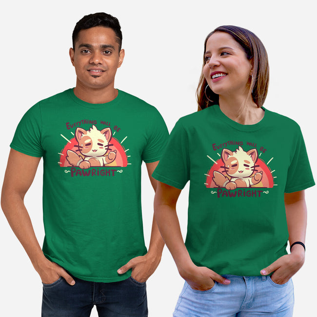 Everything will be Pawright-unisex basic tee-TechraNova