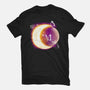 Space Moon-womens basic tee-Vallina84