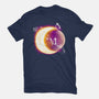 Space Moon-womens basic tee-Vallina84