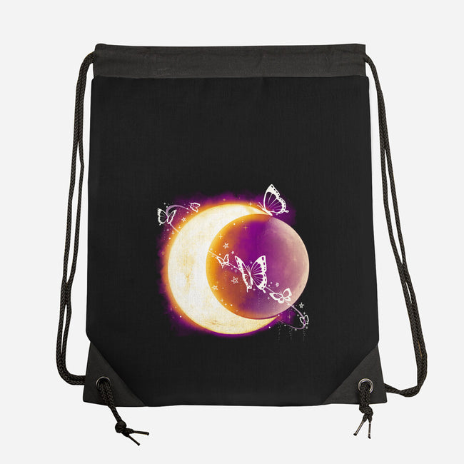 Space Moon-none drawstring bag-Vallina84