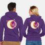 Space Moon-unisex zip-up sweatshirt-Vallina84