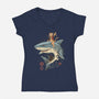 Catana Shark-womens v-neck tee-vp021