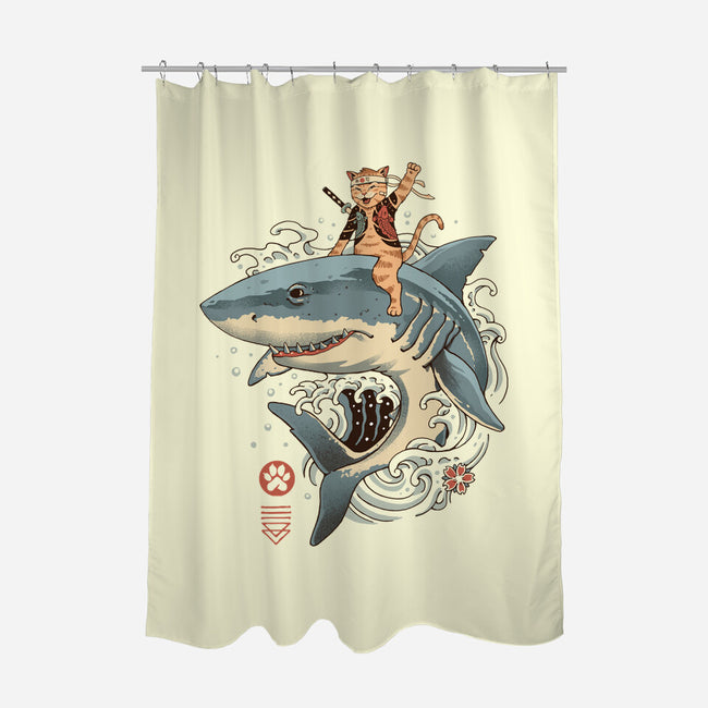 Catana Shark-none polyester shower curtain-vp021