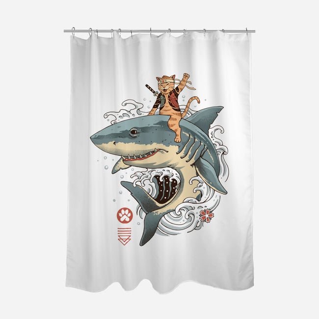 Catana Shark-none polyester shower curtain-vp021