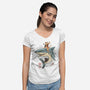 Catana Shark-womens v-neck tee-vp021