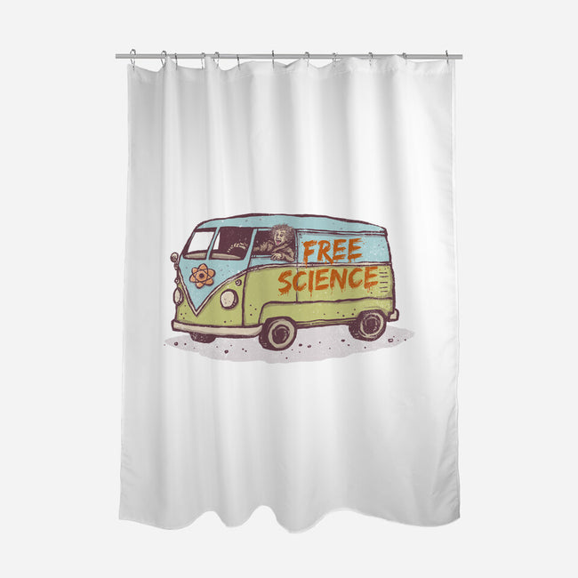 Free Science-none polyester shower curtain-kg07