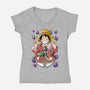 Pirate King Ramen-womens v-neck tee-DrMonekers