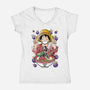 Pirate King Ramen-womens v-neck tee-DrMonekers