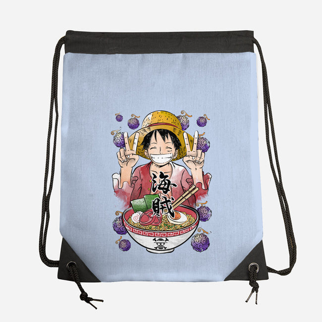 Pirate King Ramen-none drawstring bag-DrMonekers