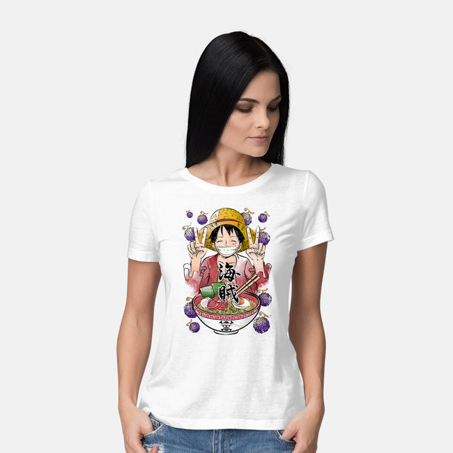 Pirate King Ramen-womens basic tee-DrMonekers