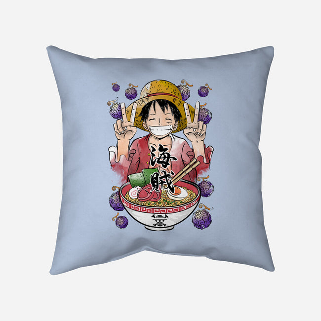 Pirate King Ramen-none removable cover w insert throw pillow-DrMonekers
