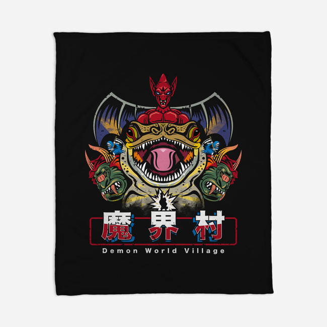 Demon World Village-none fleece blanket-Logozaste