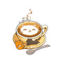 Latte Cat-womens v-neck tee-tobefonseca