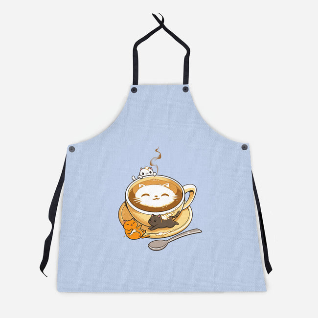 Latte Cat-unisex kitchen apron-tobefonseca