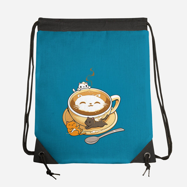 Latte Cat-none drawstring bag-tobefonseca