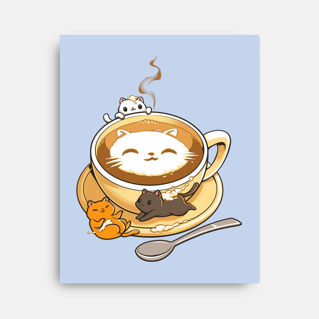 Latte Cat-none stretched canvas-tobefonseca