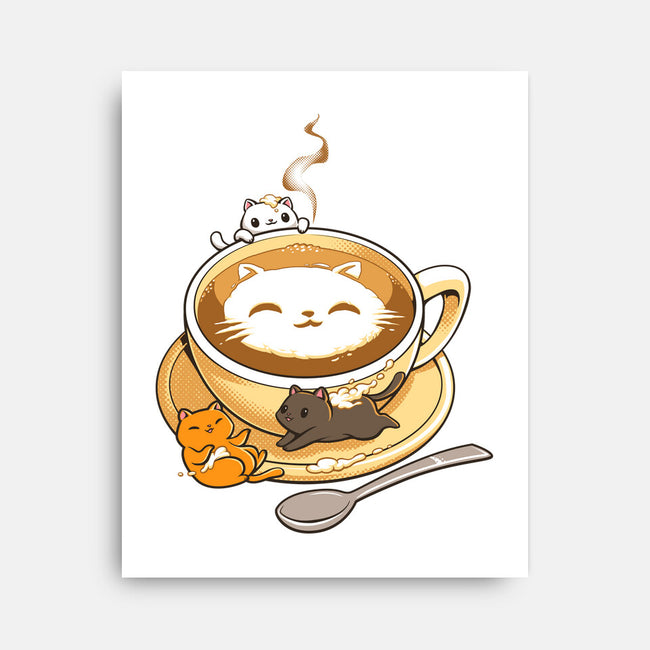 Latte Cat-none stretched canvas-tobefonseca