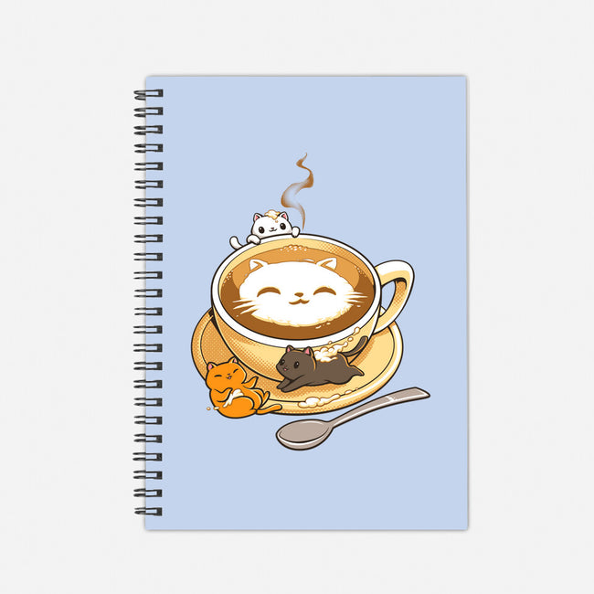 Latte Cat-none dot grid notebook-tobefonseca