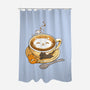 Latte Cat-none polyester shower curtain-tobefonseca