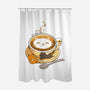 Latte Cat-none polyester shower curtain-tobefonseca