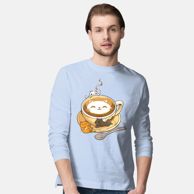 Latte Cat-mens long sleeved tee-tobefonseca