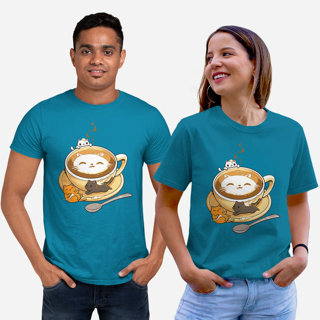 Latte Cat-unisex basic tee-tobefonseca