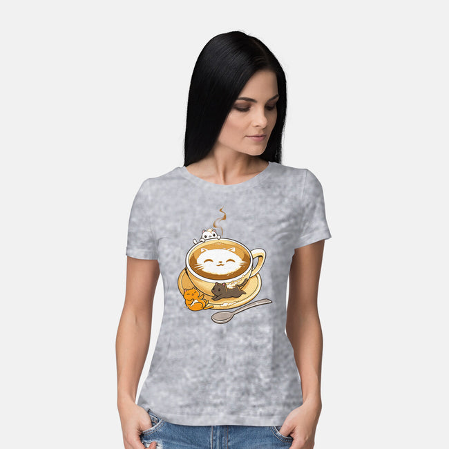 Latte Cat-womens basic tee-tobefonseca