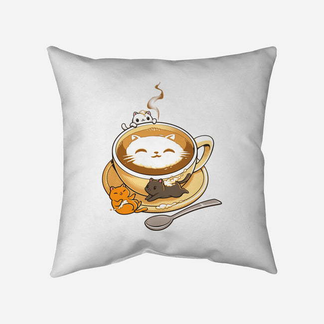 Latte Cat-none removable cover w insert throw pillow-tobefonseca