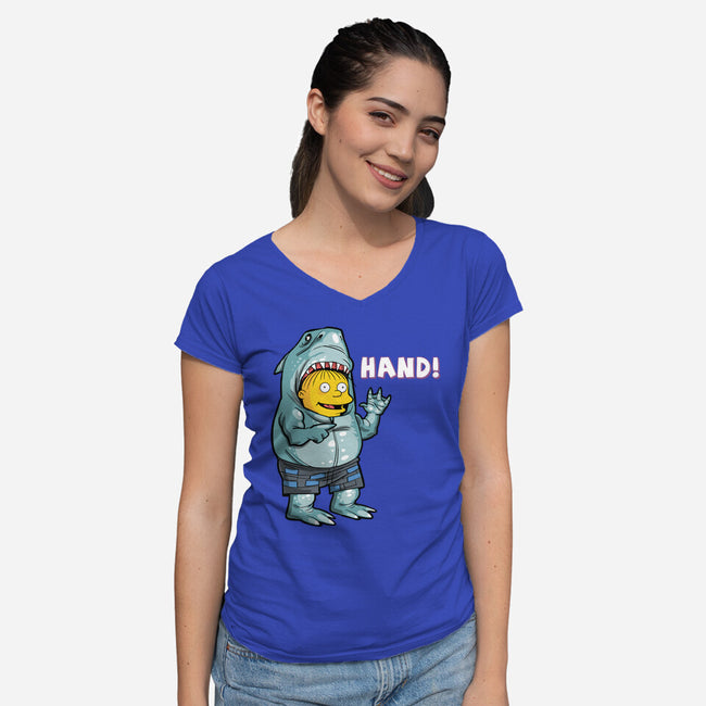 Hand-womens v-neck tee-zascanauta