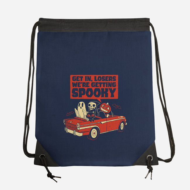 Getting Spooky-none drawstring bag-DinoMike