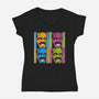 Pop Shining-womens v-neck tee-jasesa