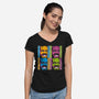 Pop Shining-womens v-neck tee-jasesa