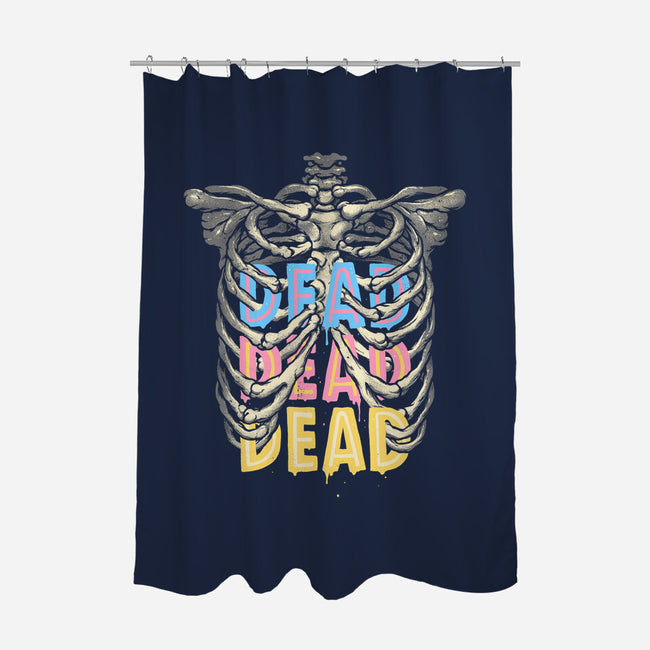 Dead on the Inside-none polyester shower curtain-glitchygorilla
