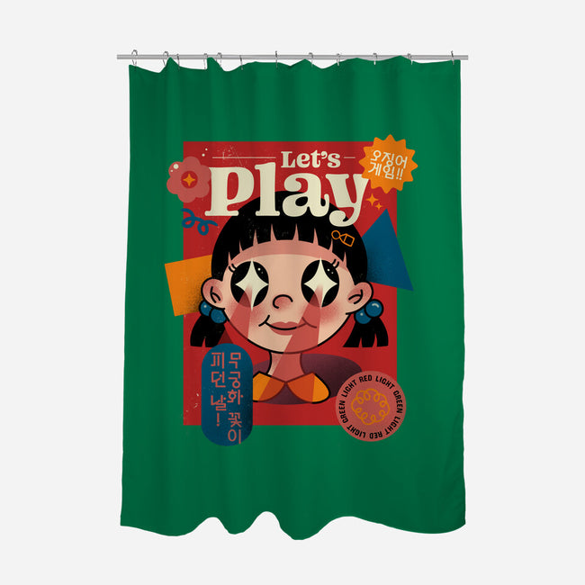 Let's Play-none polyester shower curtain-pescapin